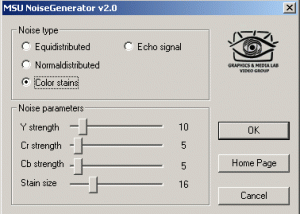 MSU NoiseGenerator VirtualDub plugin screenshot