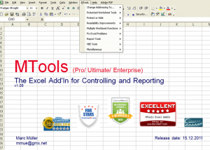 software - MTools Excel Addin 1.12 screenshot