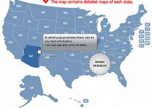 Multi-level Map of USA screenshot