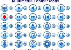 Multimedia Toolbar Icons screenshot