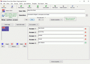 software - Multiple Choice Quiz Maker 18.2.0 screenshot