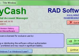 software - MyCash 6.14.10 screenshot