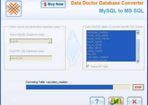 software - MySQL DB to MSSQL Migration Tool 2.0.1.5 screenshot