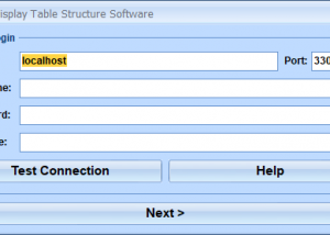 MySQL Display Table Structure Software screenshot