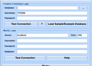 MySQL Firebird Interbase Import, Export & Convert Software screenshot