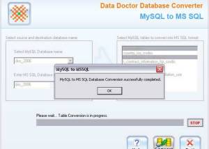 MySQL to MSSQL Database Conversion screenshot