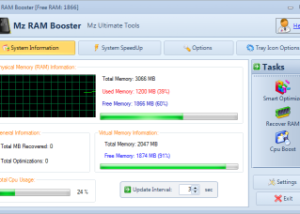 software - Mz Ram Booster 4.1.0 screenshot