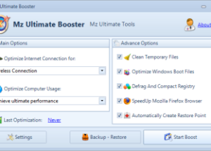 Mz Ultimate Booster (AutoMz Ultimate Tweaker) screenshot