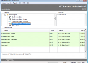 NET Reports screenshot