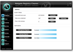 Full NETGATE Registry Cleaner screenshot