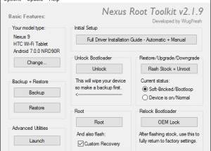 software - Nexus Root Toolkit 2.1.9 screenshot