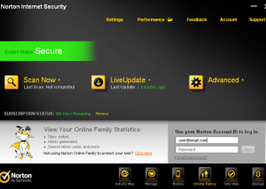 Norton Internet Security 2012 screenshot