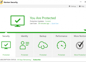 Norton Security with Backup screenshot