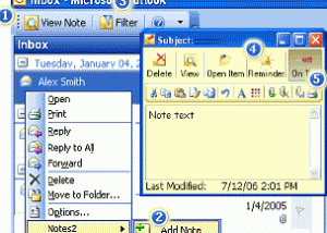Notes2 for Outlook screenshot