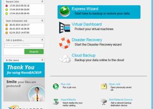 NovaBACKUP Business Essentials screenshot