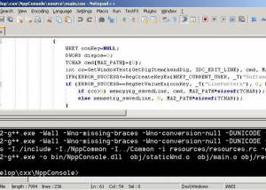 Full NppConsole screenshot