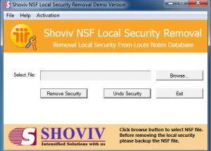 software - NSF Local Security Removal 17.10 screenshot