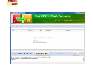 software - NSomeSoft Free DOC to Flash Converter 1.0 screenshot