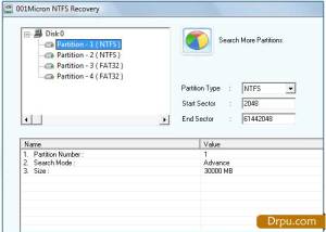 software - Ntfs Partition Data Restore 6.8.4.1 screenshot