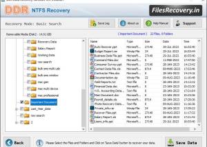 NTFS Partition File Recovery Tool screenshot