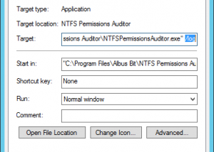 Full NTFS Permissions Auditor screenshot