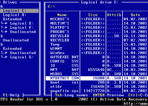 NTFS Reader for DOS screenshot