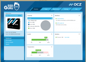 Full OCZ SSD Utility screenshot