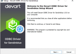 software - Sendinblue ODBC Driver by Devart 3.0.1 screenshot