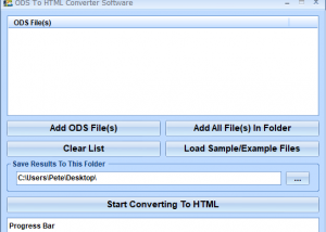 ODS To HTML Converter Software screenshot