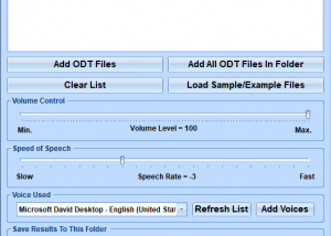 ODT To MP3 Converter Software screenshot