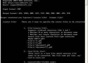 software - Okdo PDF to Image Converter Command Line 2.3 screenshot