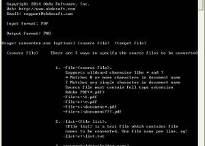 Okdo PDF to PNG Converter Command Line screenshot