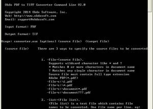 software - Okdo PDF to TIFF Converter Command Line 2.3 screenshot