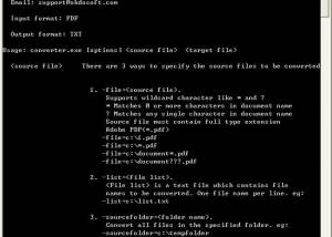 Okdo PDF to TXT Converter Command Line screenshot