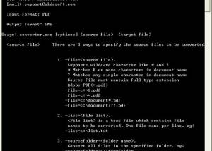 Okdo PDF to WMF Converter Command Line screenshot