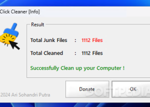 software - OneClick Cleaner 1.0 screenshot