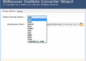 software - OneNote to PDF Converter 2.0 screenshot