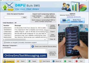 Online SMS screenshot