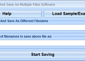 Open One File And Save As Multiple Files Software screenshot