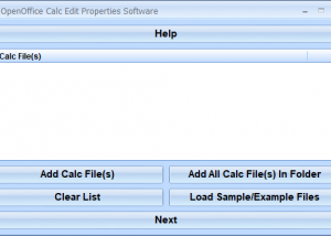 OpenOffice Calc Edit Properties Software screenshot