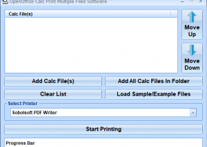 software - OpenOffice Calc Print Multiple Files Software 7.0 screenshot