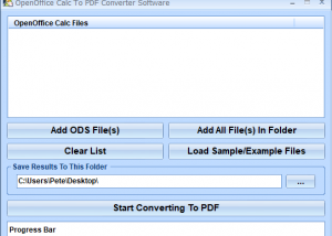 software - OpenOffice Calc To PDF Converter Software 7.0 screenshot