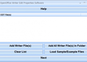 software - OpenOffice Writer Edit Properties Software 7.0 screenshot