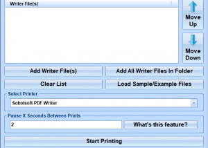 OpenOffice Writer Print Multiple Documents Software screenshot