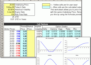 software - Option Trading Workbook 2.1 screenshot