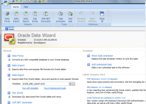 Oracle Data Wizard screenshot