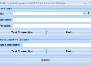 Oracle Sybase iAnywhere Import, Export & Convert Software screenshot