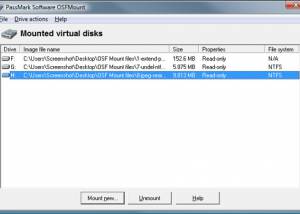 software - OSFMount 3.1.1003 screenshot