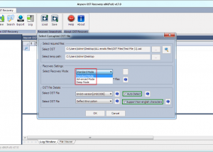 software - OST File Recovery Tool 17.0 screenshot