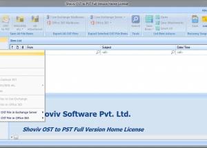 software - OST to PST Mail Recovery 18.1.0.0 screenshot